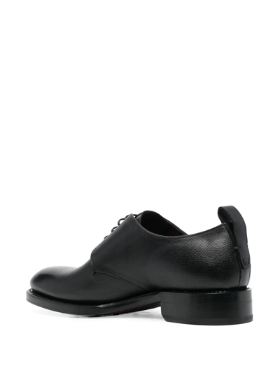 Shop Brioni Leather Derby Shoes In Black