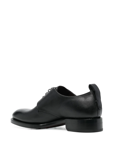 Brioni Leather Derby Shoes In Black