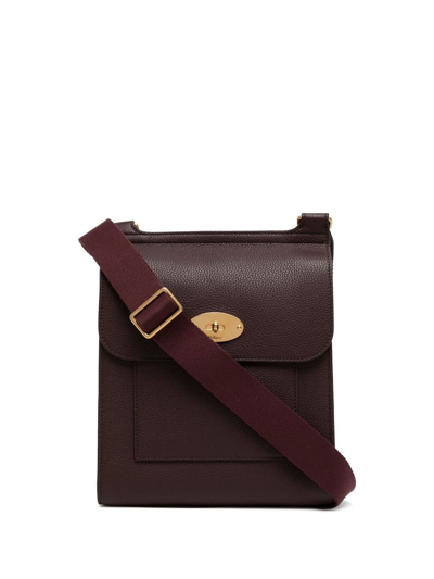 Shop Mulberry Small Antony Leather Crossbody Bag In Red