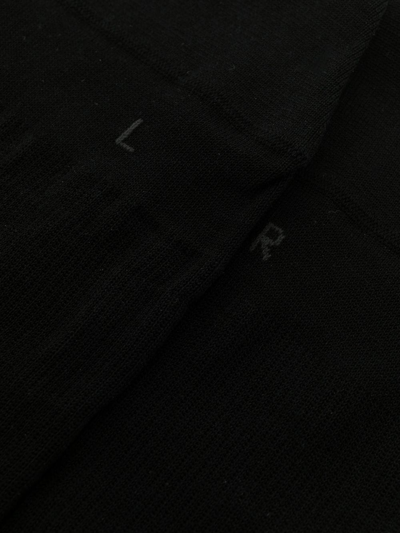 Falke Text-print Crew Socks In Black