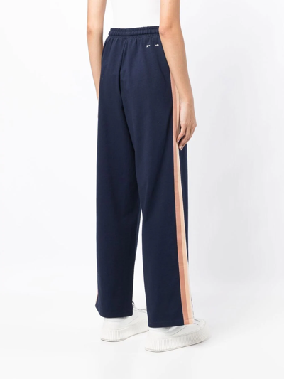 The Upside Escapade Avalon Striped-trim Sweatpants In Blue