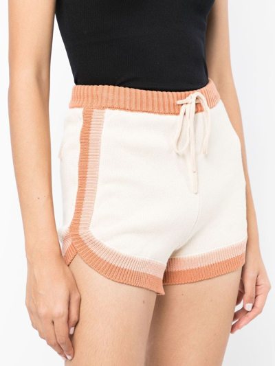 Shop The Upside Kickstart Hugo Knitted Shorts In White