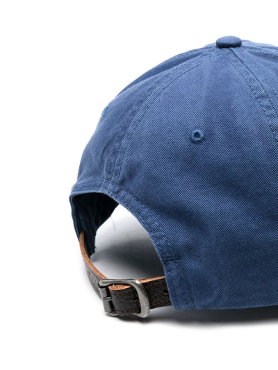 Shop Polo Ralph Lauren Usa-flag Detail Baseball Cap In Blue