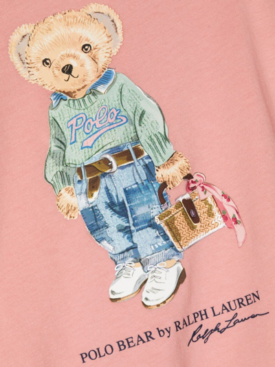 Shop Ralph Lauren Polo Bear Cotton T-shirt In Pink