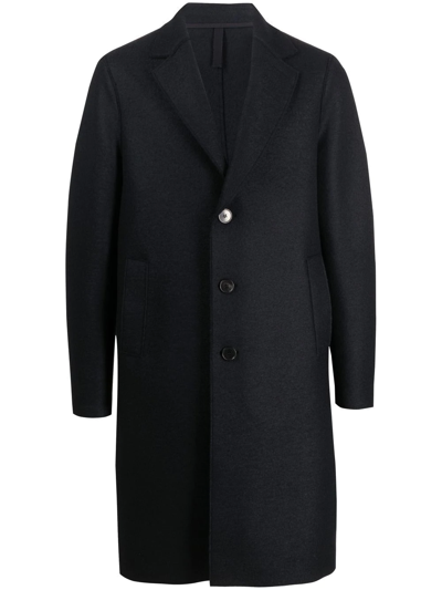 Shop Harris Wharf London Single-breasted Tailored Coat In Blue