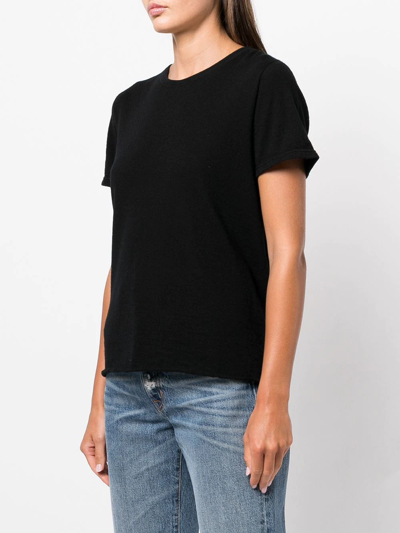 Shop Majestic Short-sleeved Cotton T-shirt In Black