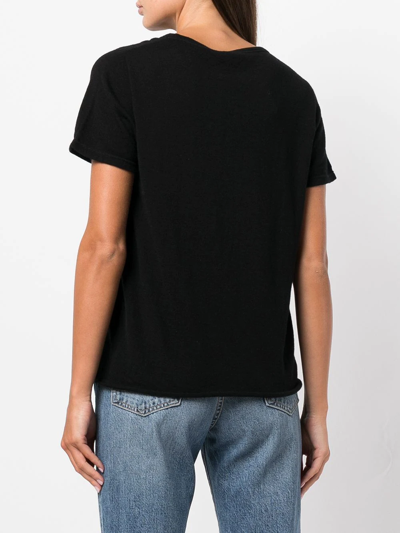 Shop Majestic Short-sleeved Cotton T-shirt In Black