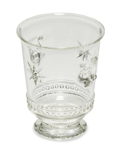 Shop Gucci Tiger Head Glass (11.5cm X 9.2cm) In White