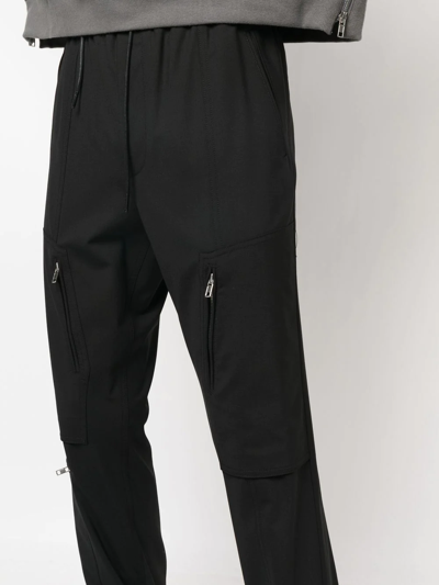 Shop Juunj Drawstring Track Pants In Black