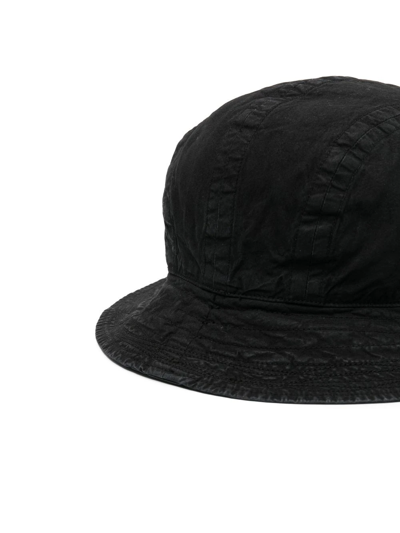 Shop C.p. Company Embroidered-logo Bucket Hat In Black