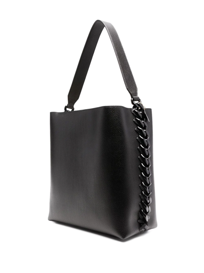 Shop Stella Mccartney Large Chain-link Trim Tote Bag In Black