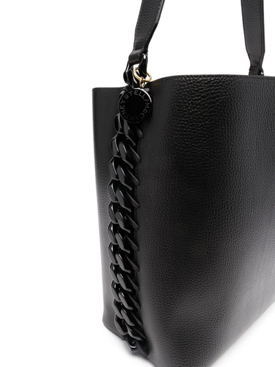 Shop Stella Mccartney Large Chain-link Trim Tote Bag In Black