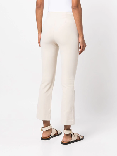 Shop Vince Flared-hem Cropped Trousers In Neutrals