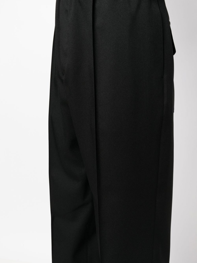 Jil Sander Elasticated-waistband Tapered Trousers In Black