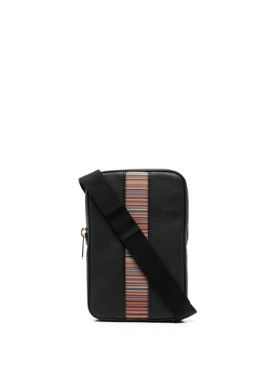 Paul Smith Black Canvas Signature Stripe Messenger Bag – BlackSkinny