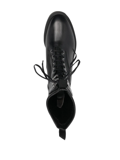 Shop Clergerie Agnes 80mm Combat Boots In Black