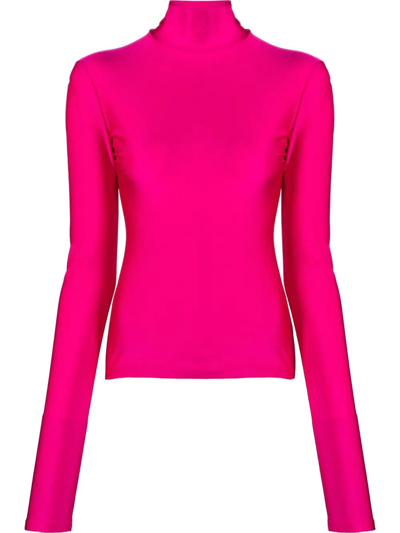 Shop The Andamane Halle Roll-neck Long-sleeve Top In Pink