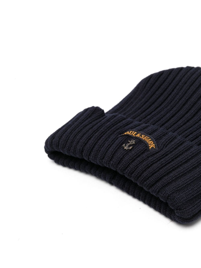 PAUL & SHARK YACHTING RIBBED-KNIT WOOL BEANIE 