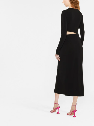 Shop The Andamane Gia Cut-out Midi Dress In Black