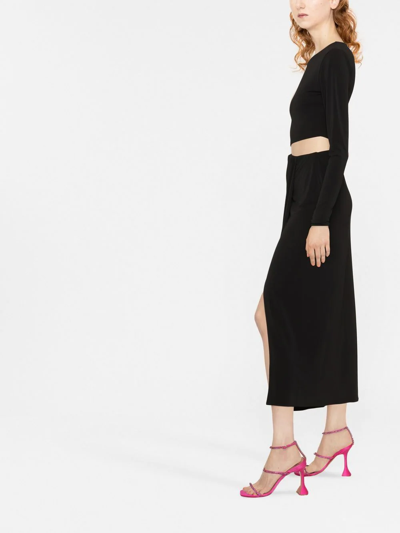 Shop The Andamane Gia Cut-out Midi Dress In Black