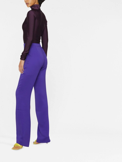 Shop The Andamane Halle Roll-neck Long-sleeve Top In Purple