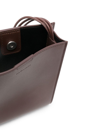 Shop Jil Sander Small Tangle Shoulder Bag In Brown