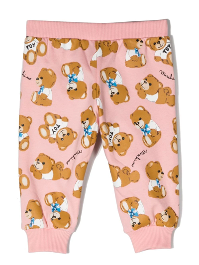 Shop Moschino Teddy-motif Leggings In Pink