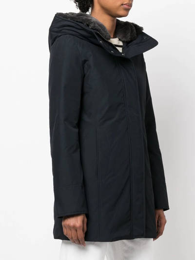 Woolrich Boulder Parka Coat With Padded Design In Blue