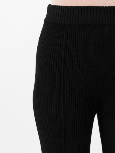 Shop Aeron Ribbed Merino-cashmere Trousers In Black