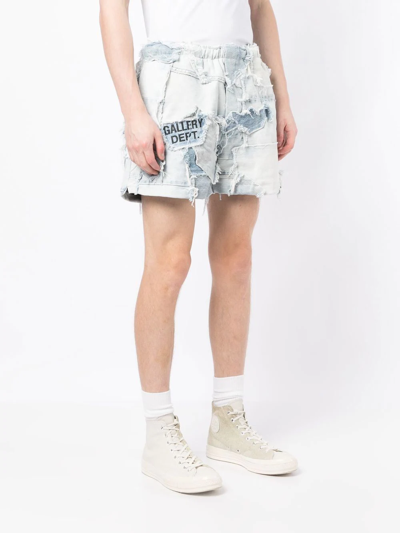 Gallery Dept. Zuma Patchwork Denim Shorts In Indigo | ModeSens