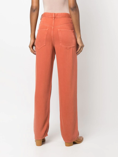 Isabel Marant Étoile High-waisted Straight-leg Jeans In Orange