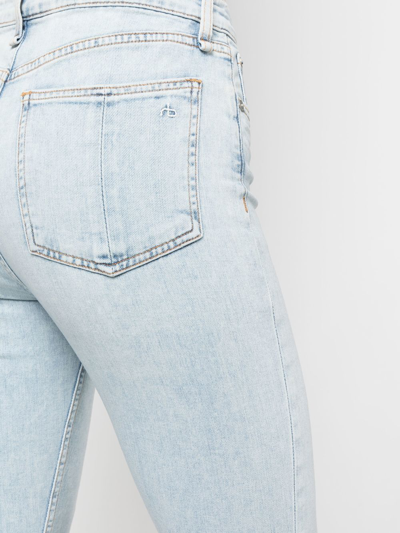 Shop Rag & Bone Cropped Denim Jeans In Blue