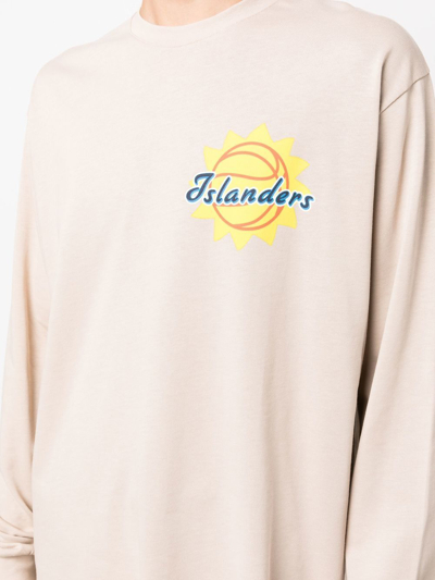 Shop Just Don Islanders Long-sleeve T-shirt In Neutrals