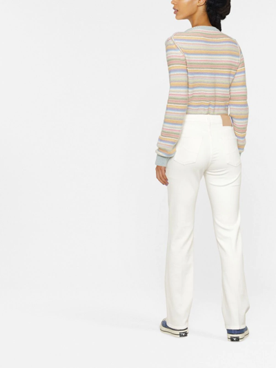 Jacob Cohen High-waisted Straight-leg Jeans In White