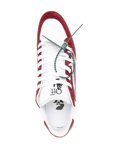 Shop Off-white Panelled Logo-print Lace-up Sneakers In White