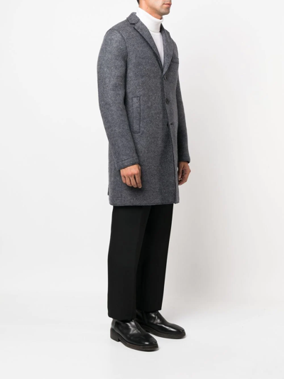 Shop Harris Wharf London Single-breasted Button-fastening Coat In Grey