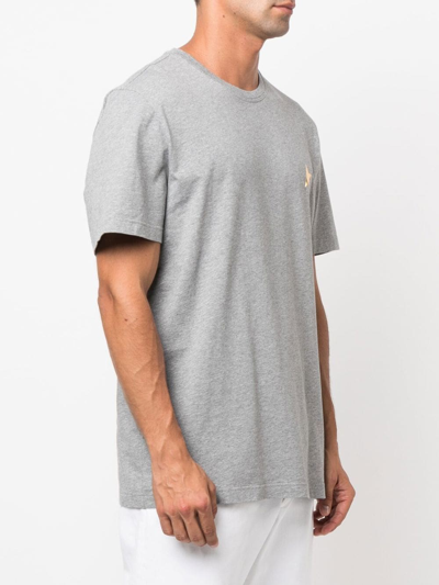 Shop Golden Goose Logo Star-patch Detail T-shirt In Grey