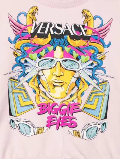 Versace Babies' Logo Graphic-print Sweatshirt In Pink | ModeSens