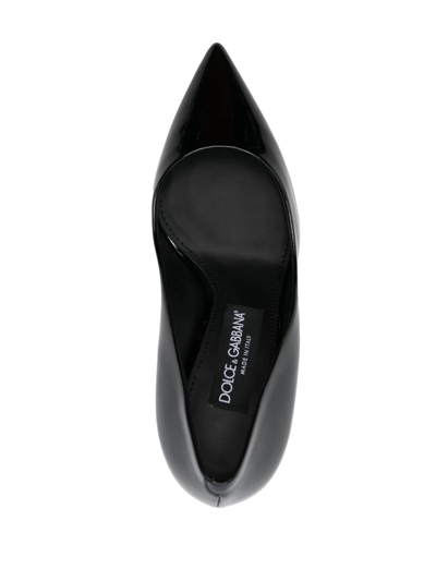 Shop Dolce & Gabbana Cardinale 90mm Patent Leather Pumps In Black