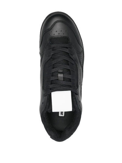 Shop Jil Sander Debossed-logo-print Sneakers In Black
