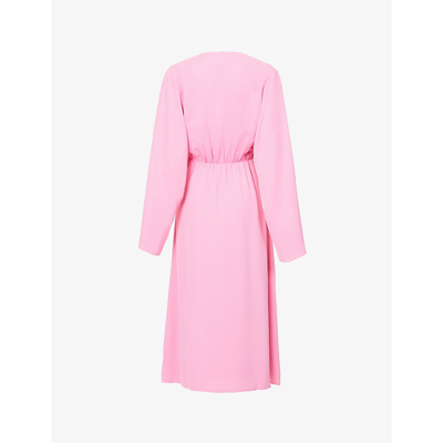 Shop Pretty Lavish Josephine Knot-detail Woven Midaxi Dress In Pink