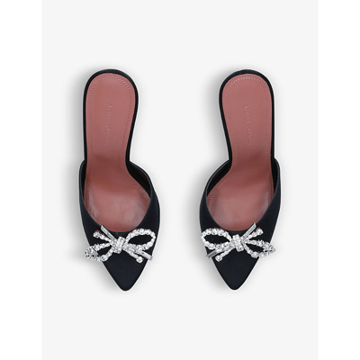 Amina Muaddi Rosie 95mm Crystal-embellished Sandals In Black