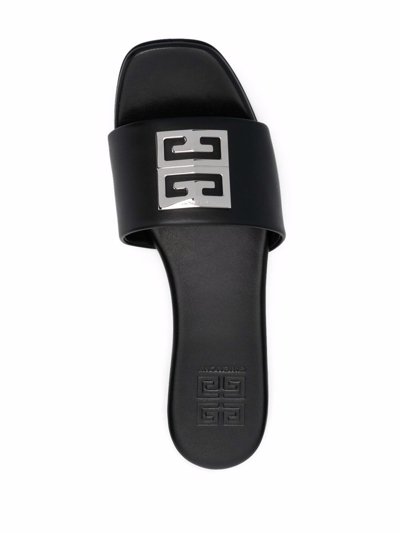 Shop Givenchy 4g Leather Flat Sandals