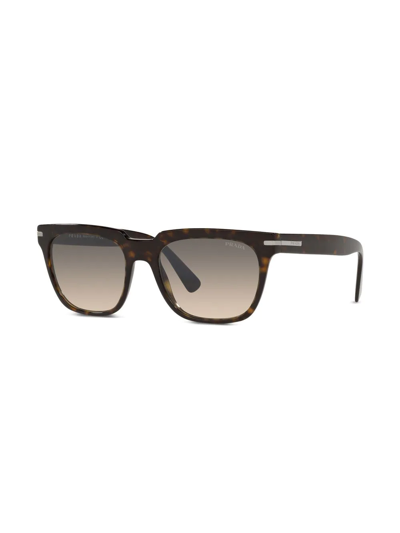 Shop Prada Pr 04ys Square-shape Sunglasses In Braun