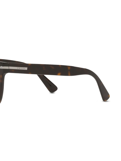 Shop Prada Pr 04ys Square-shape Sunglasses In Braun