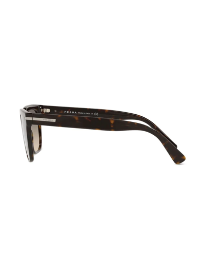 Shop Prada Pr 04ys Square-shape Sunglasses In Braun