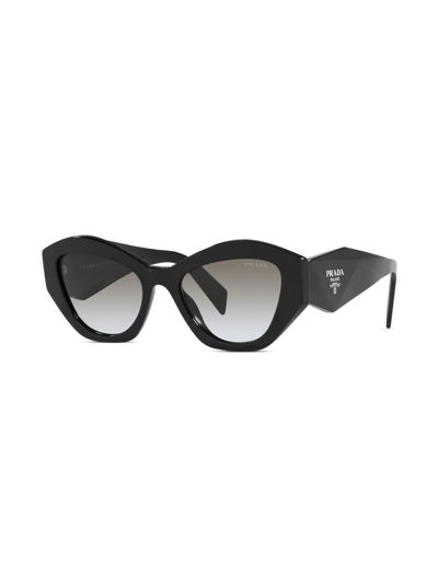 Shop Prada Pr 07ys Oversize-frame Sunglasses In Schwarz