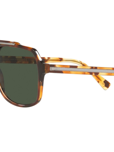 Shop Dolce & Gabbana Dg4388 Pilot-frame Sunglasses In Braun