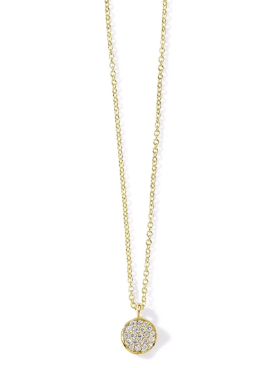 Shop Ippolita 18kt Yellow Gold Stardust Mini Flower Disc Diamond Pendant Necklace
