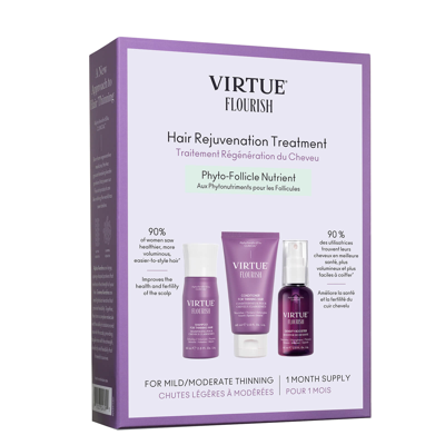 Shop Virtue Flourish Nightly Intensive Hair Rejuvenation Treatment Kit - Trial Size 3 Piece